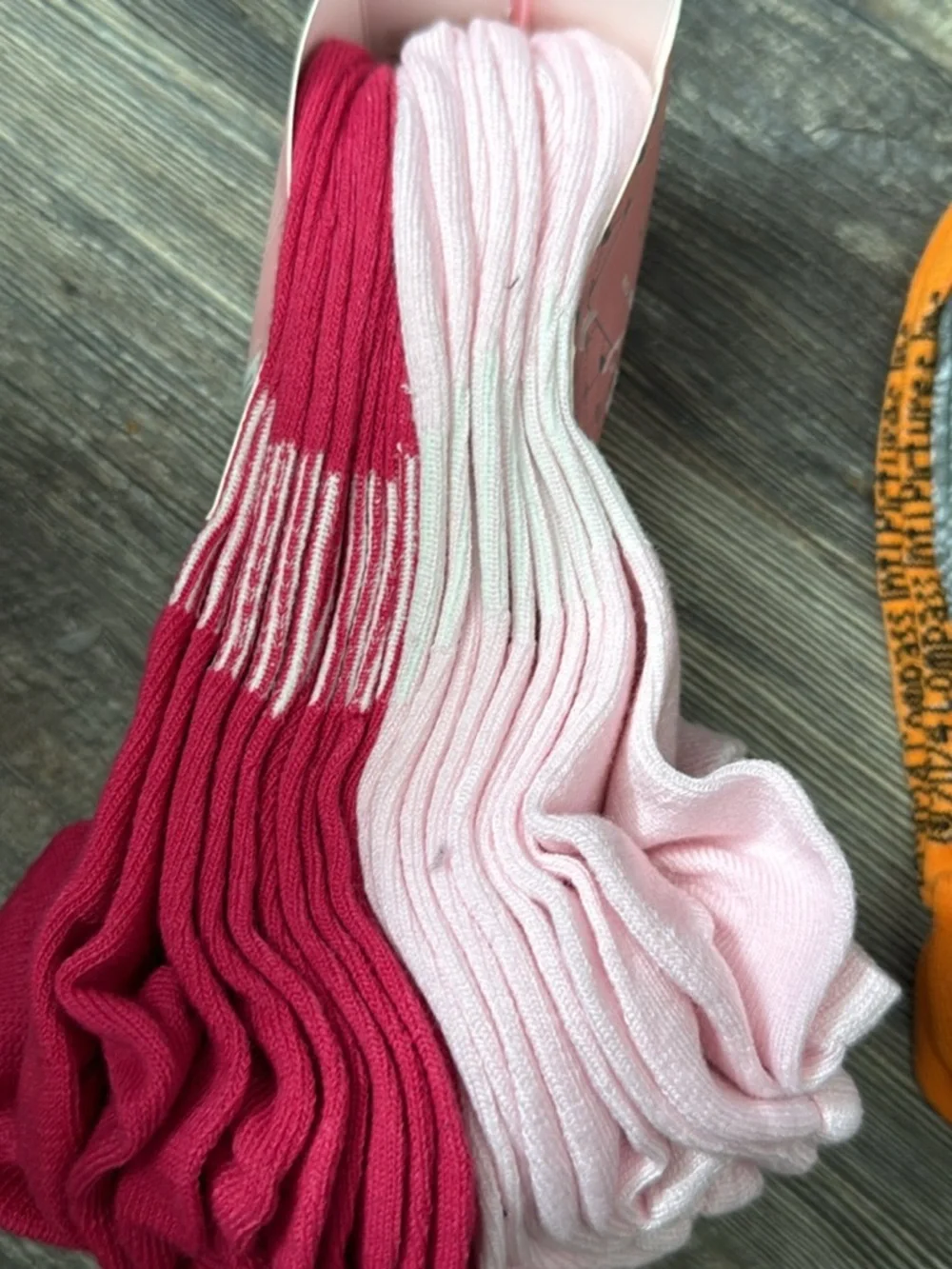 15 pairs women Socks - Gray & Orange